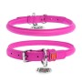 Нашийник для тварин WAUDOG Glamour з QR паспортом, круглий, XS d8 мм Д 20-25 см рожевий (22407)