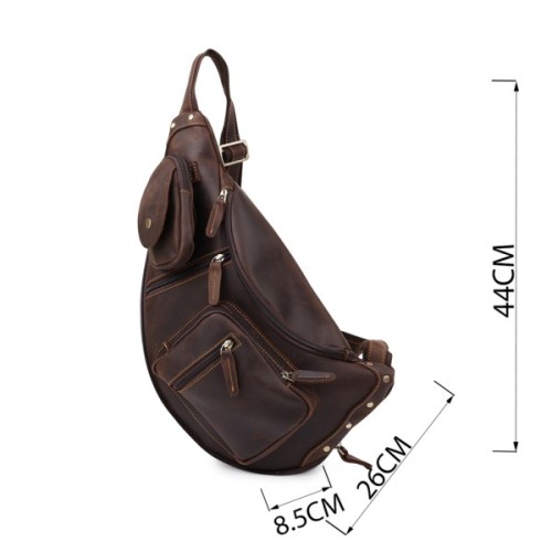 Сумка Vintage Шкіряна чоловіча вінтажна через плече Коричнева (20373)