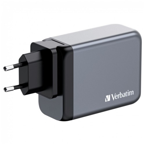 Зарядний пристрій Verbatim GaN 200 W 4 ports (2xUSB-C-100 W,USB-C-65 W /USB-A -3.0) (32204)