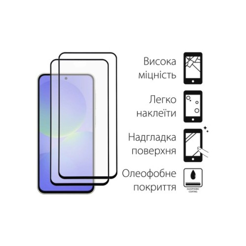 Чохол до мобільного телефона Dengos Kit Samsung Galaxy A36 Soft + 2 pcs glass (Black) (DG-CTG2P-13)