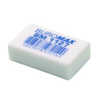 Гумка Buromax прямокутна, 31х19х9 мм біла (BM.1127)
