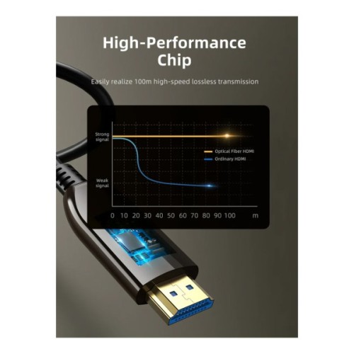 Кабель мультимедійний HDMI M to HDMI M 100.0m V2.1 AOC Cabletime (CA914555)