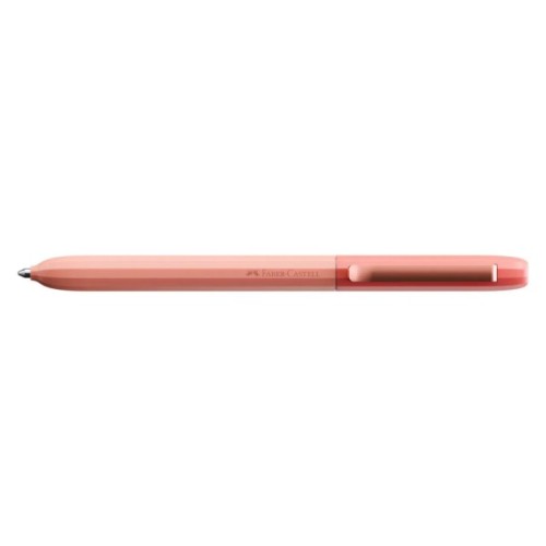 Ручка кулькова Faber-Castell поворотна серії AVORI Inner Fire, колір корпусу рожевий, синя М (0,7 мм) (33065)