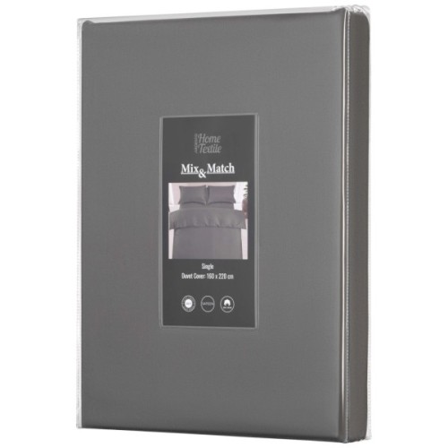 Підковдра Ardesto Mix&Match Premium 100% бавовна, сатин сірий 160х220 см (ART1622DVY)