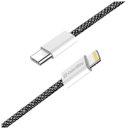 Дата кабель USB-C to Lightning 2.0m 27W PD FC black ColorWay (CW-CBPDCL068-BK)