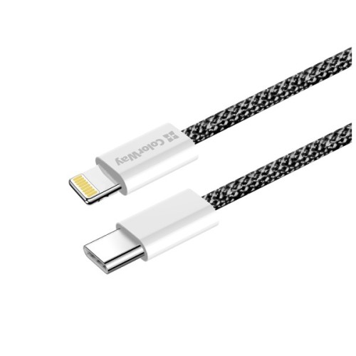 Дата кабель USB-C to Lightning 2.0m 27W PD FC black ColorWay (CW-CBPDCL068-BK)