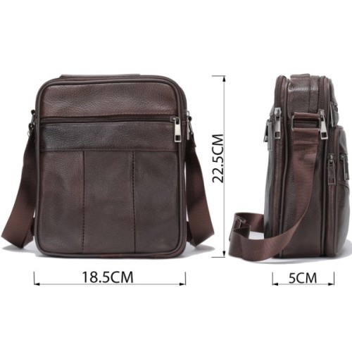 Сумка Vintage З двома кишенями Коричнева (14706)