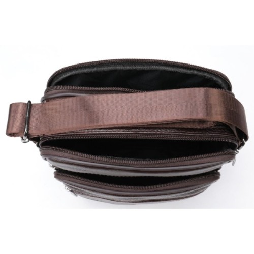 Сумка Vintage З двома кишенями Коричнева (14706)