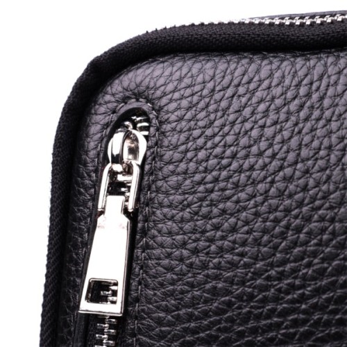 Сумка Grande Pelle Бананка з натуральної шкіри Чорна (22877)