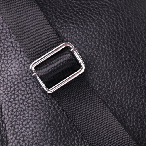 Сумка Grande Pelle Бананка з натуральної шкіри Чорна (22877)