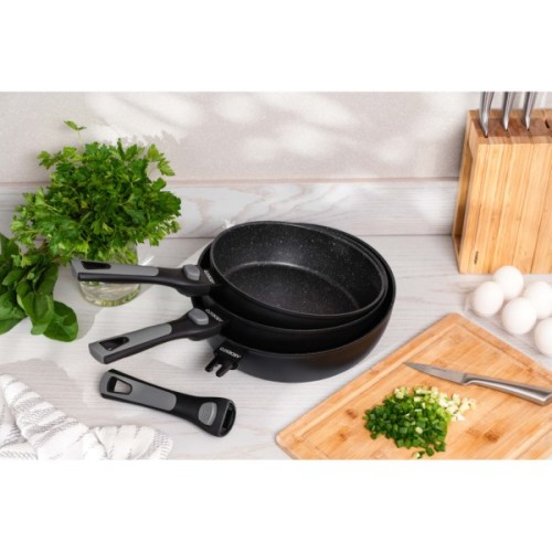 Сковорода Ardesto Gemini Bari, 24см, алюміній, чорний (AR1224B)