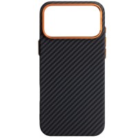 Чохол до мобільного телефона Armorstandart LikeCarbon2 SE MagCase Apple iPhone 17 Pro Max Black Orange (ARM89162)