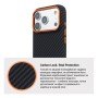 Чохол до мобільного телефона Armorstandart LikeCarbon2 SE MagCase Apple iPhone 17 Pro Max Black Orange (ARM89162)
