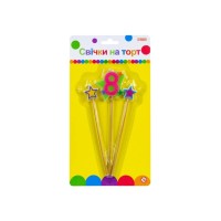 Свічка Maxi Stars "8" висотою 4,5 см, 3 шт. (MX620080-8)