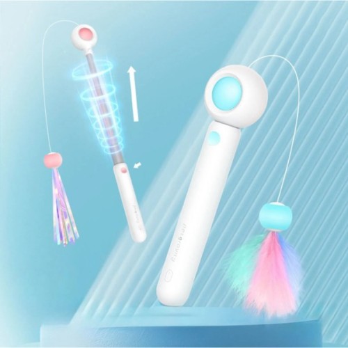 Іграшка для котів Petgravity Інтерактивна висувна вудочка з лазером блакитна (PG-CT053B)