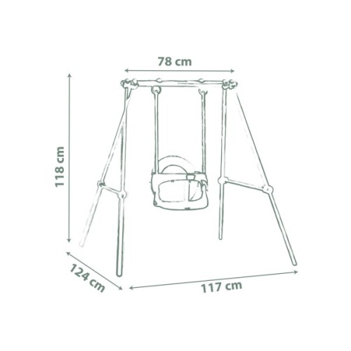 Гойдалка дитяча Smoby Life металева на опорах, , 117x124x118см, 6 міс.+ (7600830306)