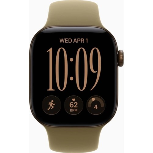 Смарт-годинник Apple Watch Series 12 GPS 46mm Dark Bronze Aluminium Case with Olive Sport Band - S/M (MJEQ4RK/A)