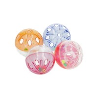 Іграшка для котів Hippie Pet М'ячики пластикові різнокольорові 4.5 см 4 шт (HIPCTM00141)