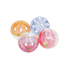 Іграшка для котів Hippie Pet М'ячики пластикові різнокольорові 4.5 см 4 шт (HIPCTM00141)
