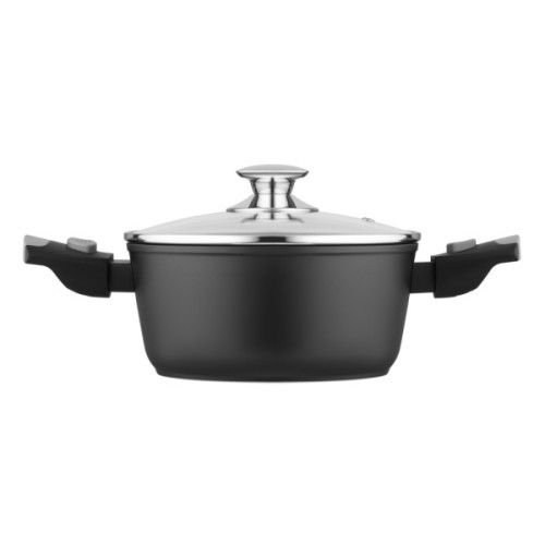 Каструля Ardesto Gemini Bari, 2.5л, алюміній, чорний (AR1925AC)