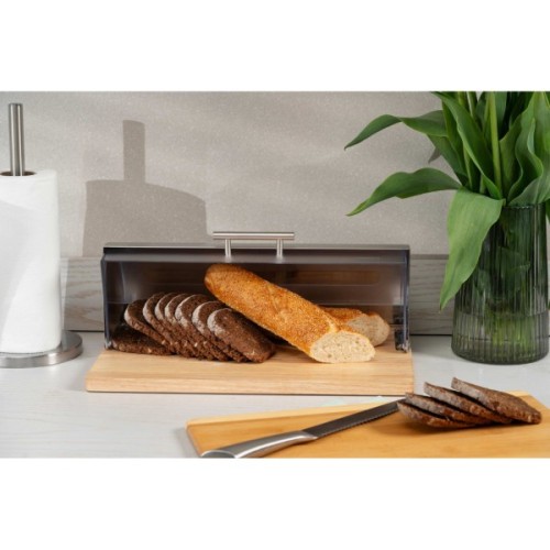 Хлібниця Ardesto Gemini 39х27х15см, дерево, пластик, нержавіюча сталь (AR0914GB)