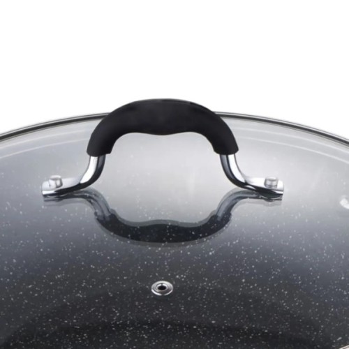 Сковорода MasterPro Home edition, Вок з кришкою, 28 см (BGMP-3289-BK)