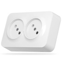 Розетка Videx BINERA IP20 зовнішня 2ая біла (VF-BNS22-W)