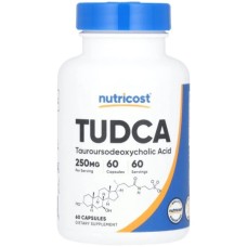 Вітамінно-мінеральний комплекс Nutricost Тауроурсодеоксихолева кислота, 250 мг, TUDCA, 60 капсул (NCS67527) Вітамінно-мінеральний комплекс Nutricost Тауроурсодеоксихолева кислота, 250 мг, TUDCA, 60 капсул (NCS67527)