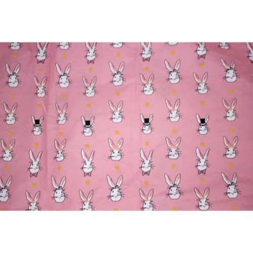 Постільна білизна MirSon Бязь Ranforce Elite 17-0528 Bunnies pink Полуторний (2200004699059)