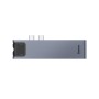 Концентратор Baseus USB-C Thunderbolt 7-in-1 2xUSB 3.0 + 1xUSB-C PD + HDMI 4K60Hz + SD/TF + 1xRJ45 1000Mbps gray (CAHUB-L0G)