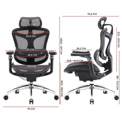 Офісне крісло Sihoo DORO C300 Pro Mesh Black (DORO-C300-PRO-M101)