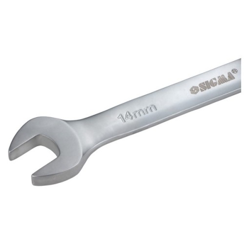 Ключ Sigma ріжково-накидний з тріскачкою 14мм CrV satine (6022141)