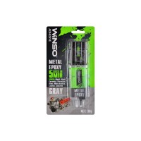 Автомобільний клей WINSO епоксидний двокомпонентний Metal Epoxy 30g,сірий (300500)