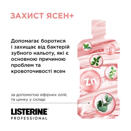 Ополіскувач для порожнини рота Listerine Professional Захист ясен+ 500 мл (3574661860503)