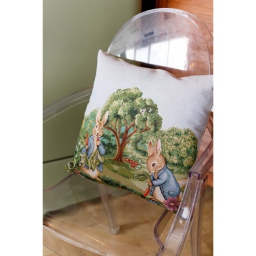 Наволочка Прованс гобеленова декоративна Пара зайців Галявина 45х45 см (034238)