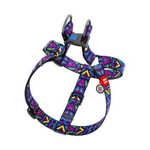 Шлея для собак WAUDOG Nylon з QR паспортом "Інді" пластиковий фастекс XL (324-0016)