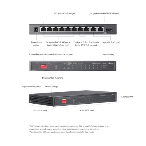 Комутатор мережевий TP-Link TL-SG1210PP