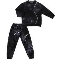 Спортивний костюм дитячий A-Yugi флісовий (7294-03-164G-black)