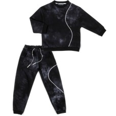 Спортивний костюм дитячий A-Yugi флісовий (7294-03-164G-black)