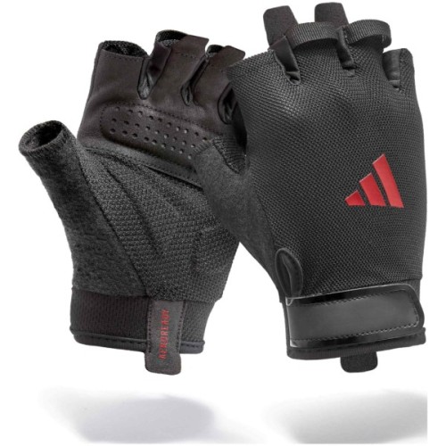 Рукавички для фітнесу Adidas Essential Training Gloves ADGB-15000RD чорний, червоний XS (885652027755)
