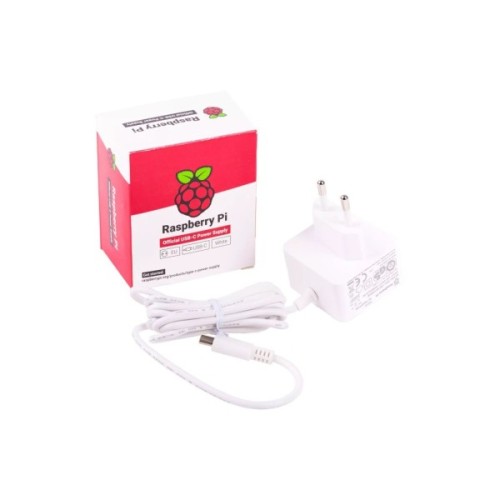 Блок живлення для Мікро ПК Raspberry Pi for Raspberry Pi 4 5V/3A USB-C white (SC0753)