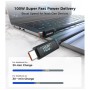 Дата кабель USB-C to USB-C 1.8m PD100W digital display silicone Choetech (XCC-1063)