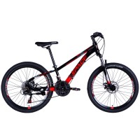 Велосипед Space 24" MERCURY DD FR рама-11" AL 2026 чорно-червоний (OPS-SP-24-065)