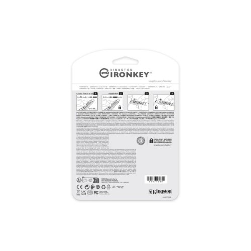 USB флеш накопичувач Kingston 128GB IronKey Keypad 200 Type-C Encrypted Blue USB 3.2 (IKKP200C/128GB)