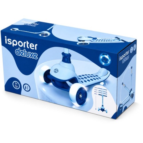 Самокат iSporter Deluxe LED синій (M5_Blue)