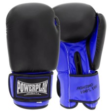 Боксерські рукавички PowerPlay 3004 Classic Чорно-Сині 16 унцій (PP_3004_16oz_Bl/Navy)