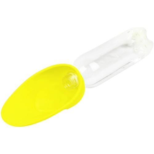 Універсальний посуд для тварин WAUDOG Silicone Поїлка-насадка на пляшку 165х90 мм жовта (50778)