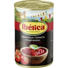 Овочева консервація Iberica Нарізані очищені томати у томатному соку 400 г (8435761500018)