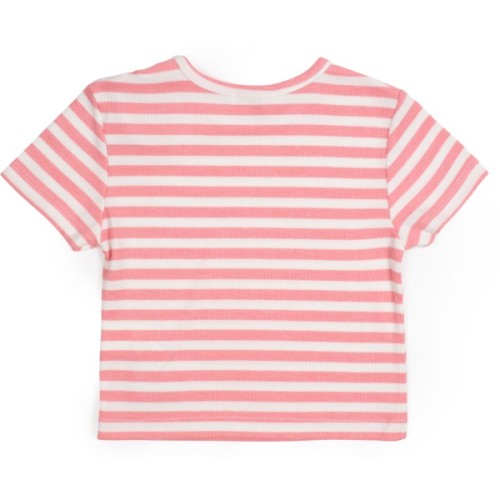 Футболка дитяча Breeze у смужку (19921-140G-pink)