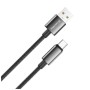 Дата кабель USB 2.0 AM to USB-C 1.0m 3A zinc alloy braided black ColorWay (CW-CBUC098-BK)